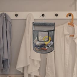 KIAYOO Wasknijpertas,Knijpertas Opbergzak Hangzak Klemzak Klemmand Douchetas voor Wasruimte Badkamer Balkon Binnen en Buiten Gebruik,Grijs — thumbnail 5