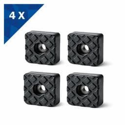 FSW-Products Rubberen Voetjes - 4 Stuks - Vierkant - 22 x 22 x 9 mm - Anti-Slip Meubelonderzetters - Trillingsdempers - Zwart — thumbnail 1
