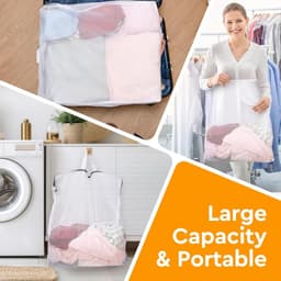 Vierdelige wasnetset - 50 x 60 cm - met handvat en ritssluiting - Stijl A — thumbnail 5
