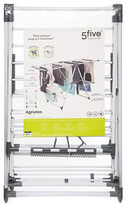 Storage Solutions Droogrek - zilverkleurig - metaal - 156 x 61 x 96 cm - staand en inklapbaar - Was ophangen — thumbnail 2