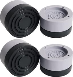 Luxe Trillingsdempers wasmachine – Set van 4 stuks – Grijs - Extra dik - Voetjes wasmachine & droger - Wasmachine demper – Anti trillings / vibratie dempers pads – Antislip rubber – Trillingsmat – Antislipmat - Schokdempers wasmachine — thumbnail 2