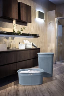 Curver Filo Wasmand met deksel 55L - Blauw — thumbnail 4