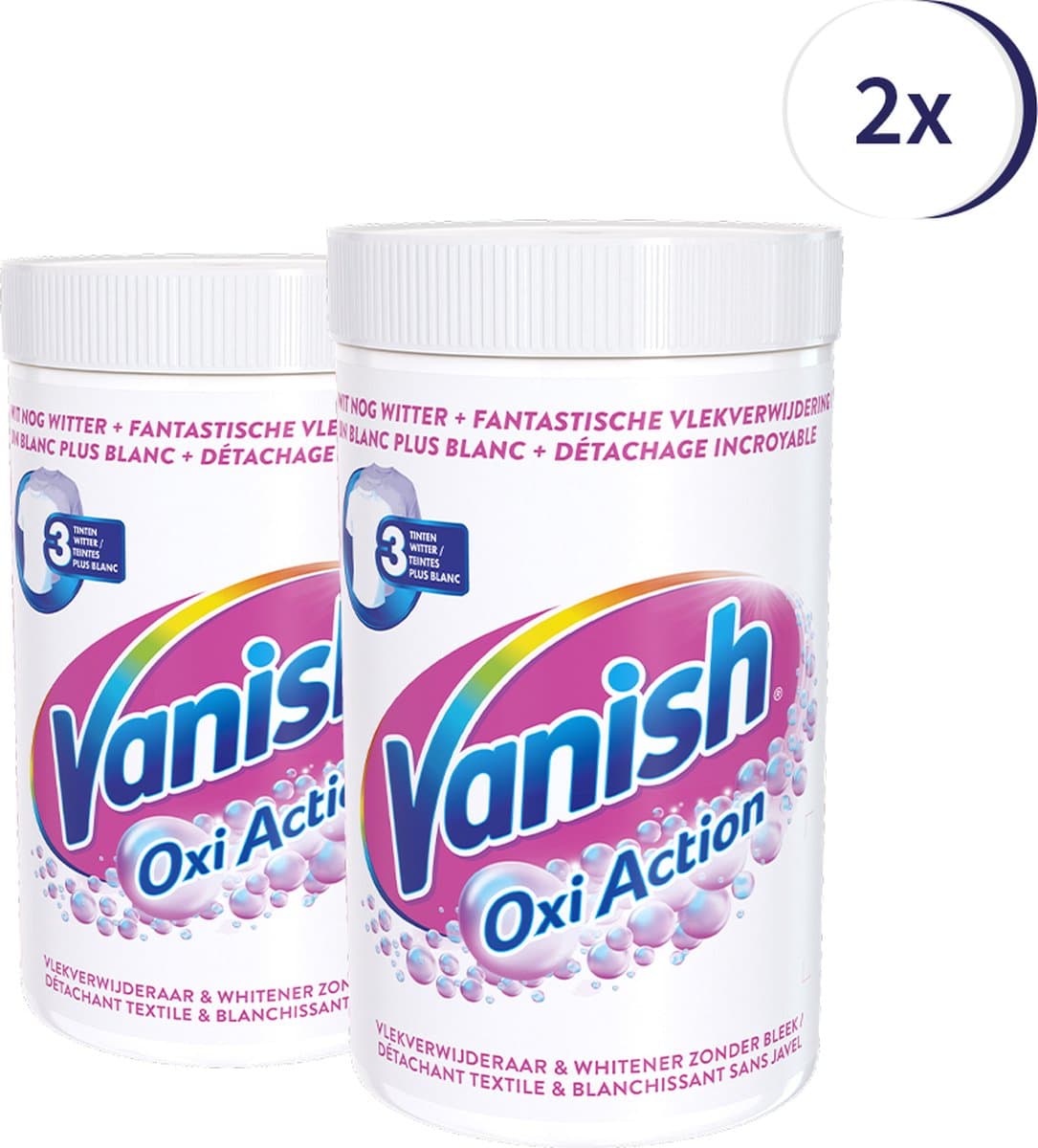 Vanish Oxi Action Crystal White Base Poeder - Voor Witte Was - 1.5 kg x2 — afbeelding 1