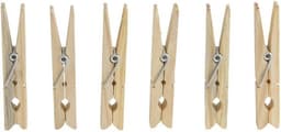 Sorx - Wasknijpers zak met karabijn ophanghaak - 108x wasknijpers hout — thumbnail 2