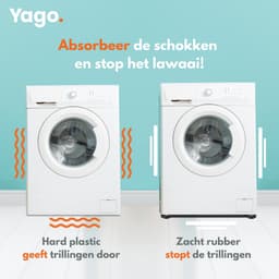 Trillingsdempers voor Wasmachine & Droger  | Set van 4 stuks | Zwart | Anti trilling | Geen vibraties | Antislip rubbers | Schokdempers | Absorberen | Antislip | Rubbers | Verhogings pootjes | Trillingsmat — thumbnail 2