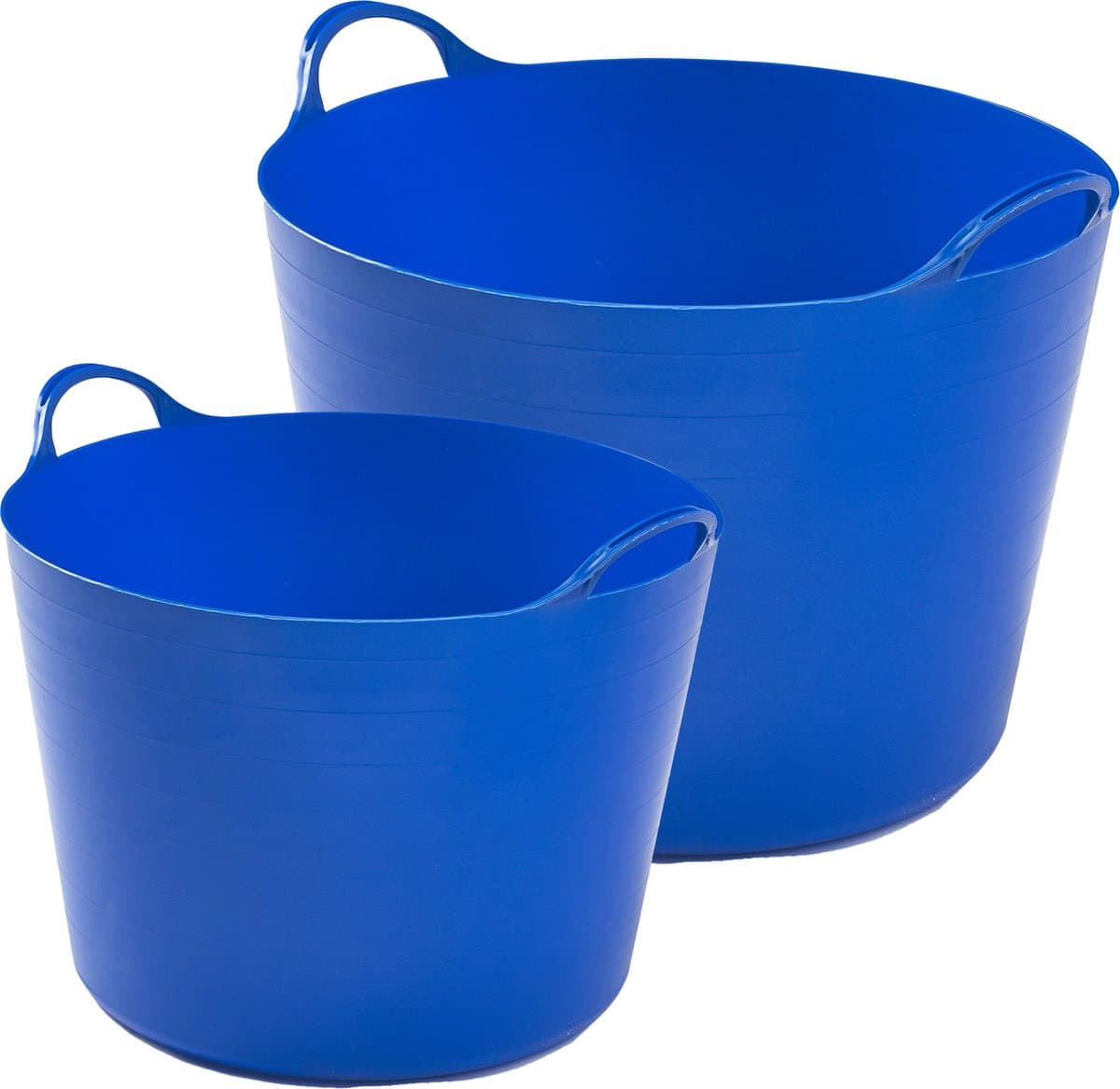 Whitefurze Flexibele emmers - 2x stuks - 14 liter en 39 liter - blauw — afbeelding 1