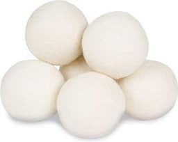 Was Droger Ballen - Wollen Herbruikbare  Wasdroger ballen van 7cm voor snellere droogtijd - set 6 stuks — thumbnail 1