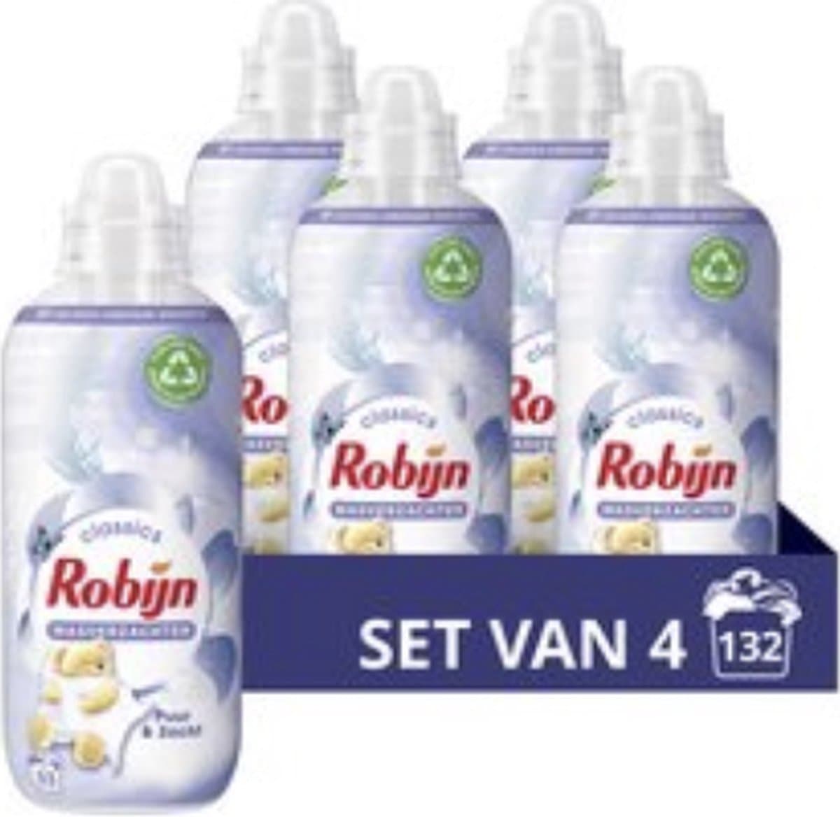 Robijn Collections Wasverzachter - Puur & Zacht - 4 x 33 wasbeurten — afbeelding 1