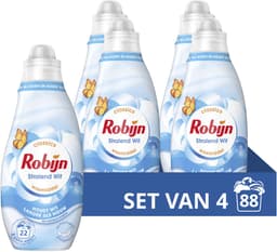 Robijn - Vloeibaar Wasmiddel - Klein & Krachtig - Stralend Wit -4 flessen -88 Wasbeurten - Vooordeelverpakking — thumbnail 1