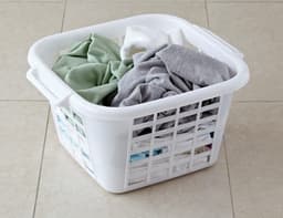 La'Moussawi ® Ruimtebesparende Vierkante Witte Wasmand van 24 Liter voor Eenvoudig Wasbeheer — thumbnail 4