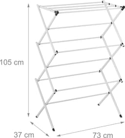 droogrek inklapbaar - tot 25 kg - 105x73x37 cm - staand - wit — thumbnail 5