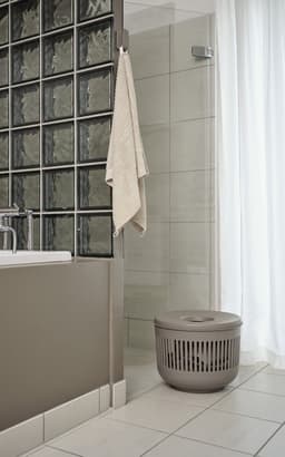Zone Denmark Ume Wasmand - 30 liter - Taupe - Kunststof - Ronde Wasmand met Hengsel - Kleine Wasbox of Opbergmand — thumbnail 5