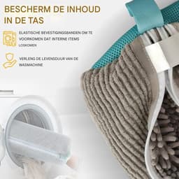 Was machine Schoenen zak - 360° Reiniging - Her bruik bare Waxende Schoenen zak (39 x 19 cm) - Voor alle soorten en maten schoenen - Was machine Schoenen zak - Grijs — thumbnail 3