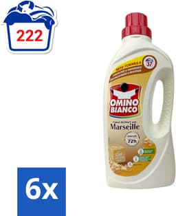 Omino Bianco - Marseille - Wasmiddel - Natuurlijke Zeep - Witte & Gekleurde Was - 37 Wasbeurten - Voordeelverpakking - 6 stuks — thumbnail 1