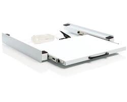 IVOL Stapelkit Wasmachine en Droger met uitschuifbaar blad - Tussenstuk - Wit - 60x55x7.5 cm - Draaggewicht 100 kg