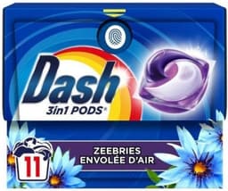 Dash - Wasmiddel Capsules - 3-in-1 Pods - Witte en Gekleurde Was - Zeebries - 11 Wasbeurten - Voordeelverpakking - 4 stuks — thumbnail 2