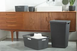 Curver Jute Wasmand - 46L - 2 stuks - Donkergrijs — thumbnail 4