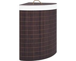 vidaXL - Hoekwasmand - 60 - L - bamboe - bruin
