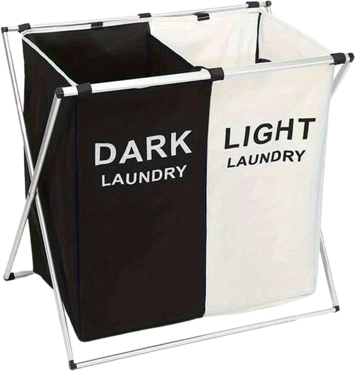 Livano Laundry Bag - Wassorteerder 2 Vakken - Wassorteerder - Wasmand 2 Vakken - Laundry Basket — afbeelding 1