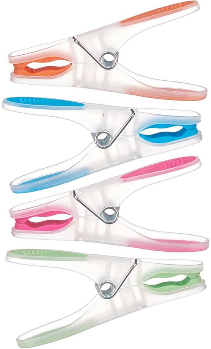 Anti-slip wasknijpers - 20x stuks - kleurenmix - kunststof - 8 cm — afbeelding 1