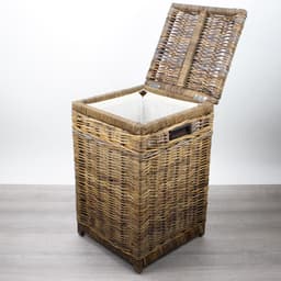 MigoStyling - Wasmand - Vierkant - Brown - 40x40xH65cm - Met deksel - Uitneembare waszak — thumbnail 3