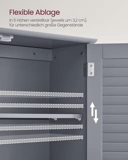 Badkamerkast met verstelbare planken en lamellendeuren — thumbnail 4