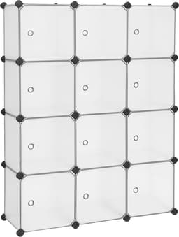 Stellingsysteem – 12 vakken – Metaal – Zilver — thumbnail 1