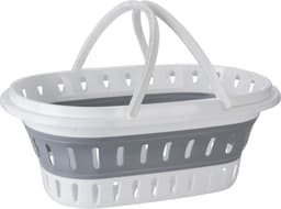 Storage Solutions Wasmand - opvouwbaar - met handvatten - kunststof - 25 Liter - 58 x 38 cm - Draagwasmand - Wasgoedmand — thumbnail 2