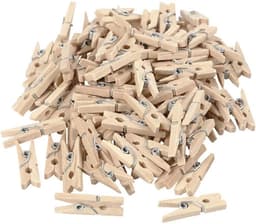 Wasknijpers hout - Mini knijpers - Foto clips - Blank hout - 100 stuks - Able & Borret — thumbnail 1