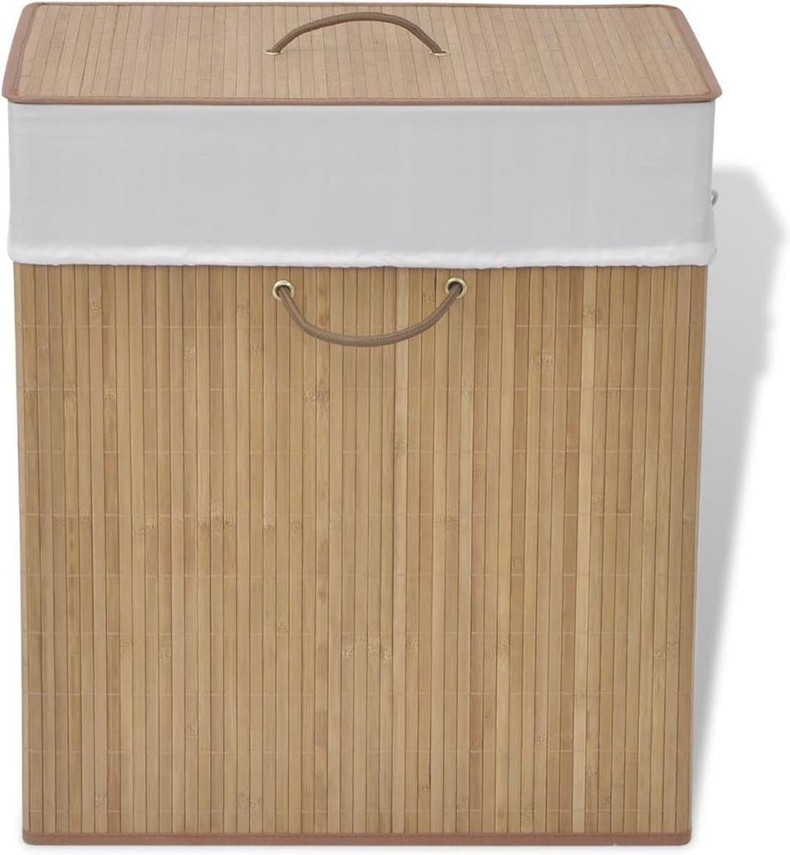 vidaXL - Wasmand - rechthoekig - bamboe - natuurlijk — afbeelding 1