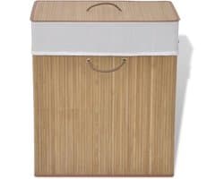 vidaXL - Wasmand - rechthoekig - bamboe - natuurlijk