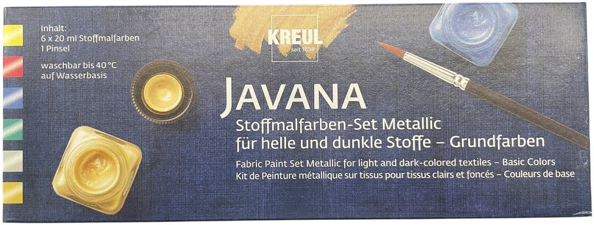Javana stofverf Metallic voor donkere en lichte ondergrond — afbeelding 1