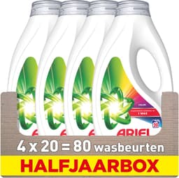 Ariel Vloeibaar Wasmiddel Kleur - 4 x 20 Wasbeurten — thumbnail 1