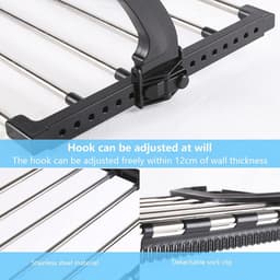 Inklapbare radiator en balkon wasdroger - Radiatordroger 32 x 59 cm — thumbnail 4