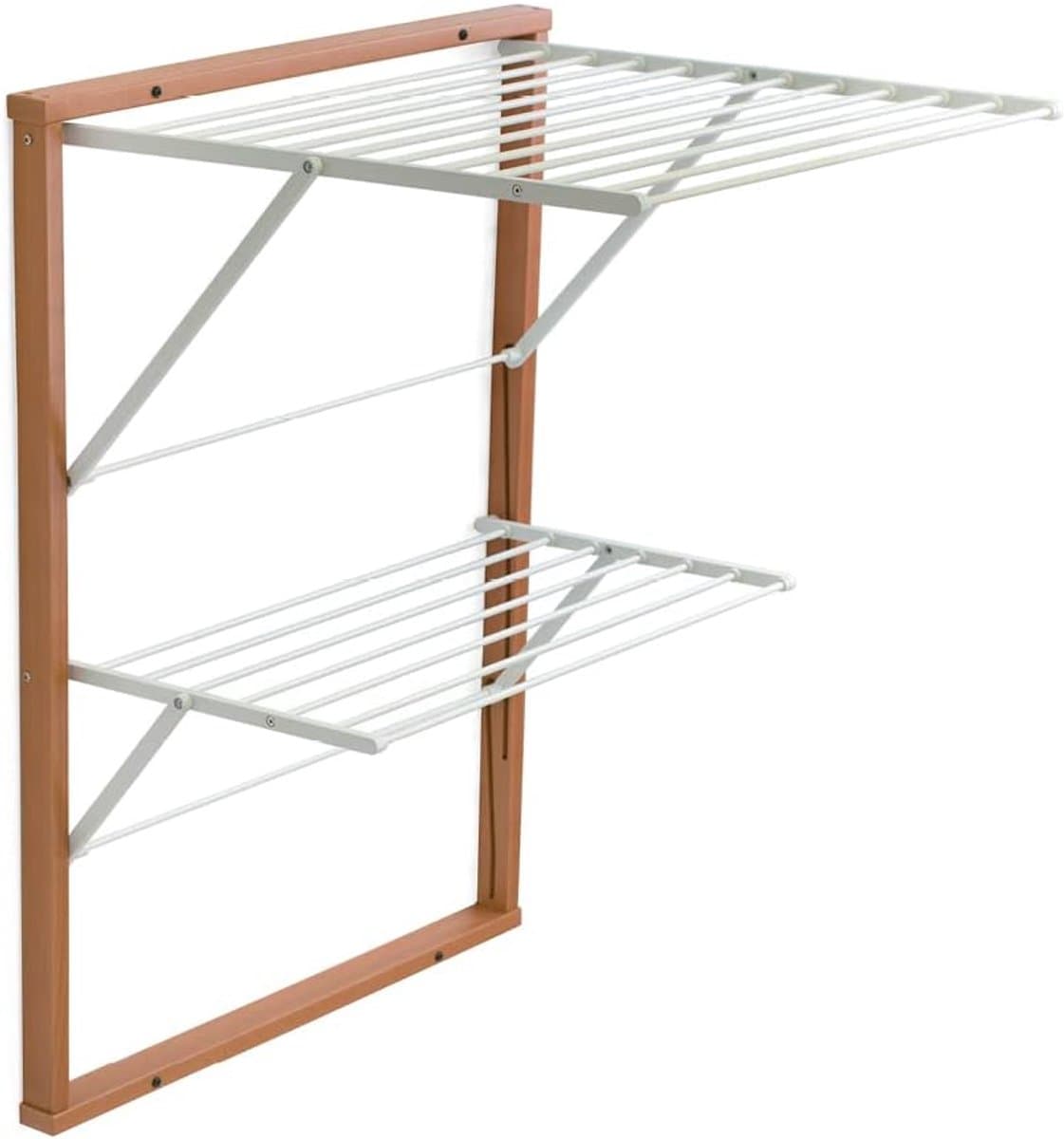 Droogrek KEVIN - afsluitbaar - 11 m uittrekbaar - hout - finish cherry — afbeelding 1