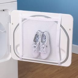 Waszak - Schoen Wassen - Herbruikbaar - Waszak Voor Schoenen - Schoenen Waszak - wit - Met Rits - 40*40*1.7 cm - Schoenen was tas - Polyester — thumbnail 2