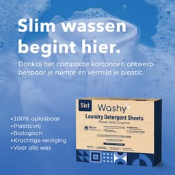Washy Wasstrips Kersengeur 2X- Wasmiddeldoekjes voor Witte, Gekleurde en Zwarte Was - Wasmiddel Strips - Eco Wasmiddel Vellen - Duurzame Laundry Strips (200 wasbeurten) — thumbnail 2