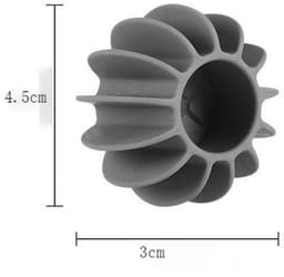 6-stuks wasbal - Schrobbal - Verwijderaar van dierenhaar -- Herbruikbaar - Wasmachinebal - Diepe reiniging en klitvrij voor kleding - Wasmachine- en drogerbal - Grijs — thumbnail 2