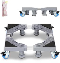 Wasmachine Verhoger met 8 Poten & 4 Wielen - Verstelbaar Wasmachine Opbouwmeubel - Wasmachine Sokkel - Ook voor Droger, Koelkast — thumbnail 1