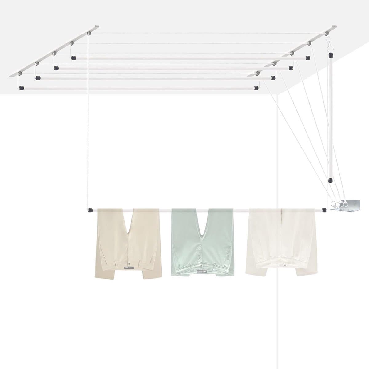 Handmatig droogrek 120 cm - Ruimtebesparend en duurzaam — afbeelding 1