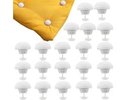 20 Stuks Witte Duvet Cover Clips 3x2.5cm Bed Sheet Tensioners Deck Clips Non Slip met Knopen - Voor Dekbedovertrekken Lakens Gordijnen etc.