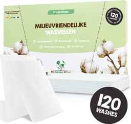 Milieuvriendelijke Wasstrips 120 Wasbeurten Fresh Linen Wasmiddeldoekjes Wasvellen Wasmiddel Voordeelverpakking incl. wasverzachter wasdoekje — thumbnail 1