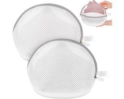 2-Pack BH-waszakken, rits mesh lingeriezakken voor wasgoed, lingeriezak voor ondergoed, waszakken voor vrouwen (grijs)