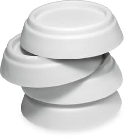 4x Dparts wasmachine trillingsdempers - wit - dempers van rubber - anti trilling schokdempers voetjes — thumbnail 1