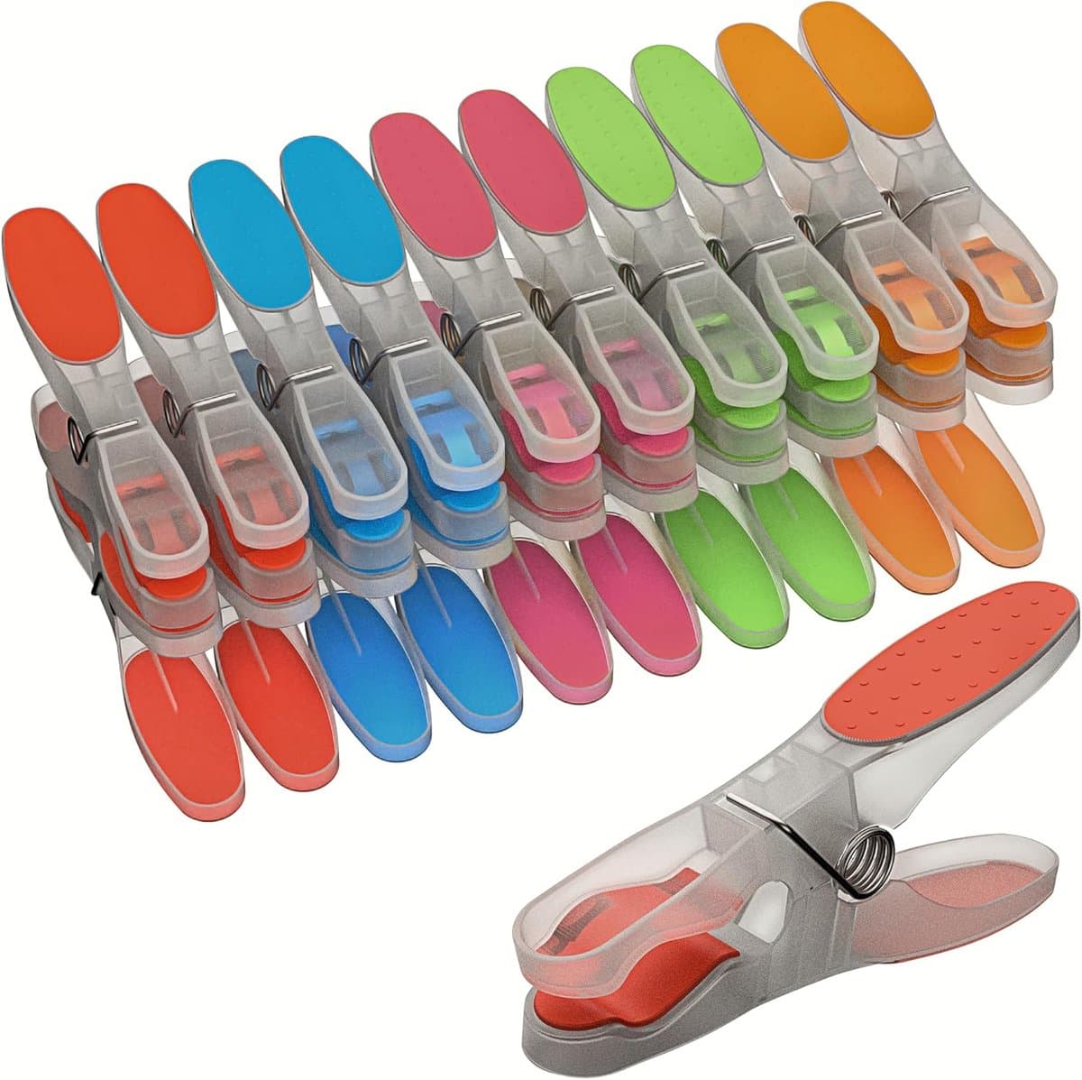 Antislip wasknijpers van siliconen - Set van 20 Meerkleurige Klemmen voor Diverse Toepassingen — afbeelding 1
