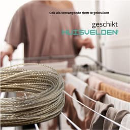Waslijn 30 Meter Met Staalkern Voor Buiten – Extra Sterk En Scheurbestendig – Ideaal Voor Tuin, Balkon, Camping Of Kelder – Stabiele Waslijn Voor Binnen En Buiten — thumbnail 3