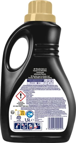 Woolite Zwart, Donker & Denim Wasmiddel met Keratine - 25 Wasbeurten - 1,5L — thumbnail 2