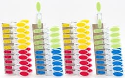 Wasknijpers soft grip - 40x - kunststof - 8 cm - wasgoed knijpers — thumbnail 5