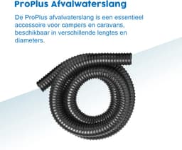 ProPlus Afvalwaterslang - 2.5 m - Afwatering - Temperatuurbestendig - Flexibel en Uittrekbaar - ø 40 mm - Voor het Geleiden van Afvalwater vanuit caravans/campers, vijvers en zwembaden - Afvoerkanaal - Zwart — thumbnail 2