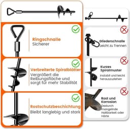 Heavy-Duty Grondankers Tentharingen voor Tentharingen - 8-pack - Hoge windbestendigheid — thumbnail 4